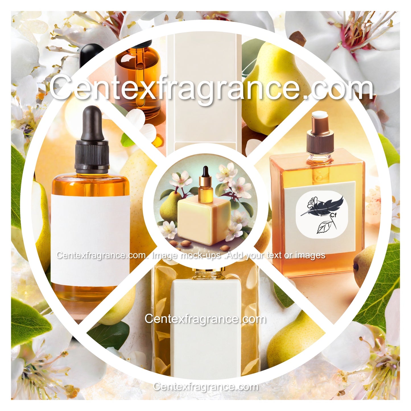 Sample july pack july2024 cf4 pear essential oil Images included in collage