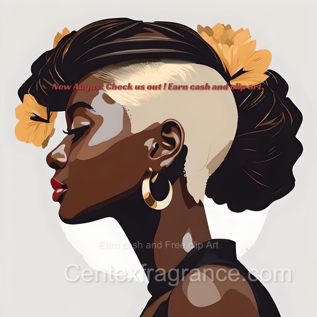 August sampler item cf120 Digital art Perfection African American female