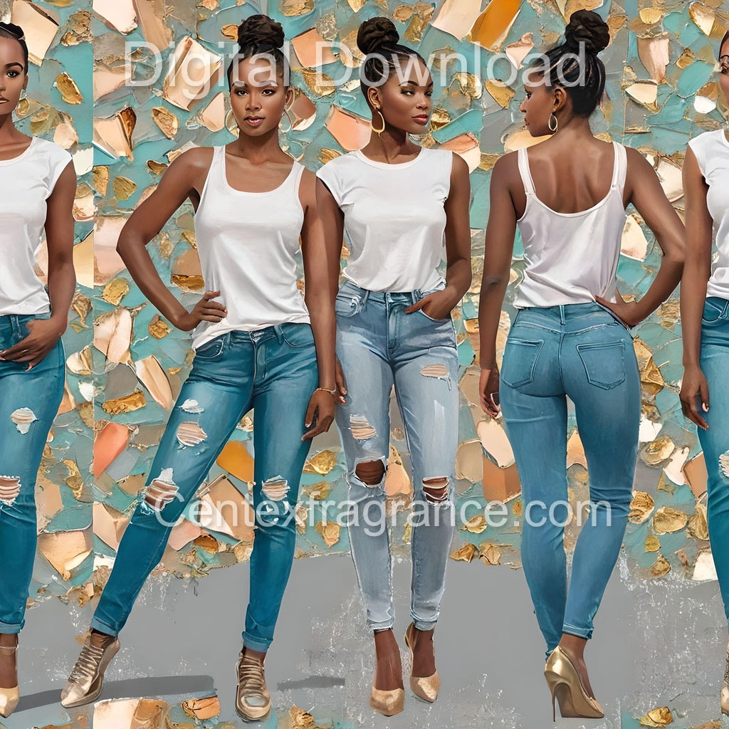 AugSample Pack Itemcf239 33 images tshirt denim fragrance themed prints Digital Download