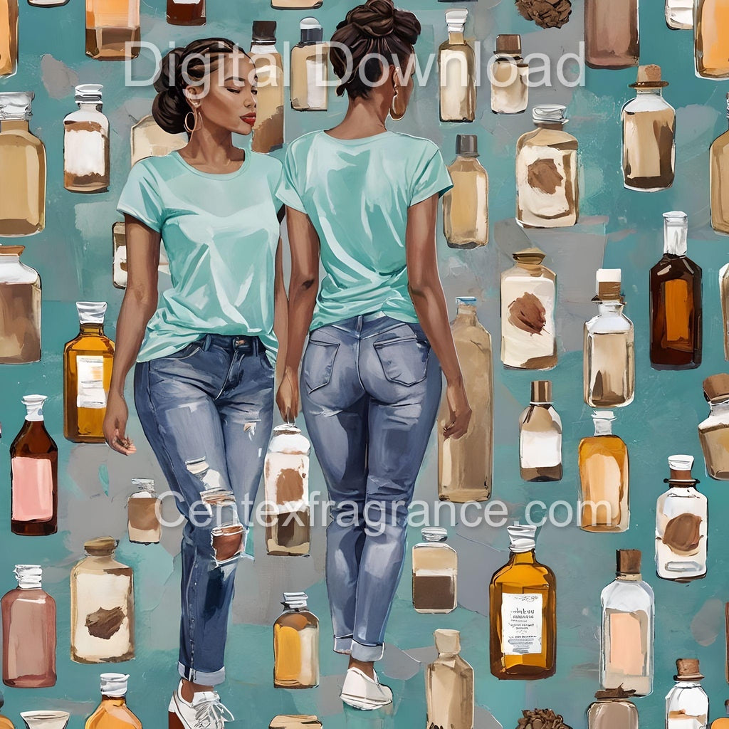 AugSample Pack Itemcf239 33 images tshirt denim fragrance themed prints Digital Download