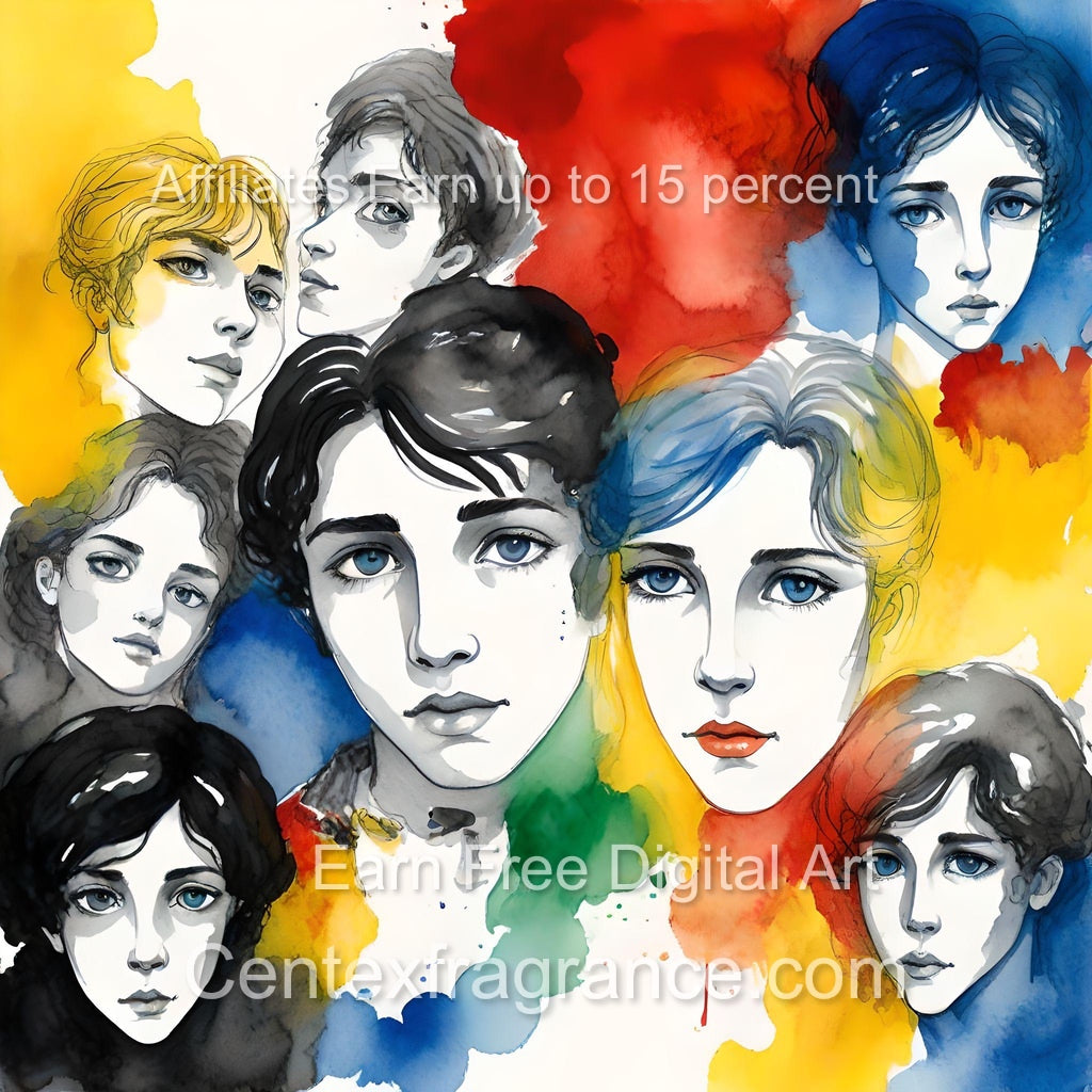 Sept Samplecf303 Children’s themed art Group Multiethnic image pack
