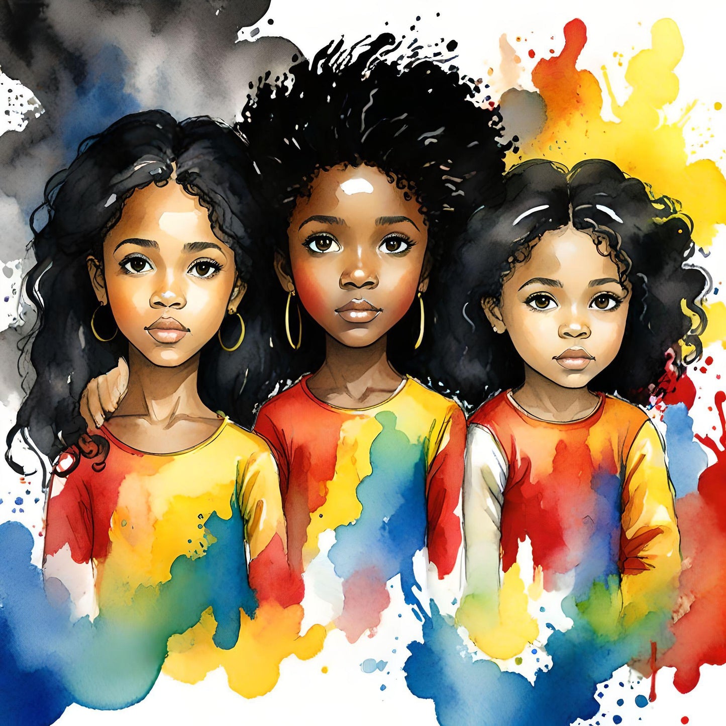 Sept Samplecf303 Children’s themed art Group Multiethnic image pack