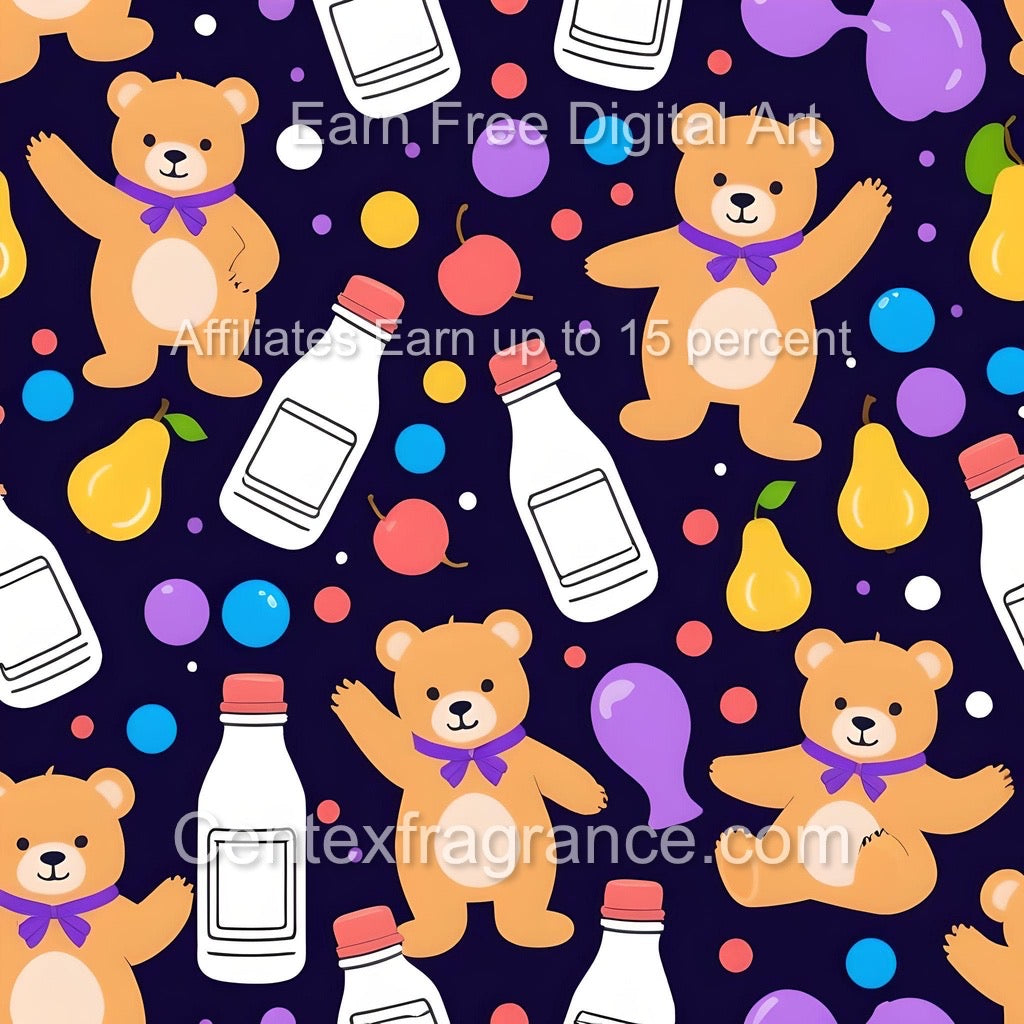 Sept Sample pack offer Children’s theme CF302 Bears Bubbles fragrance Cherry Pears