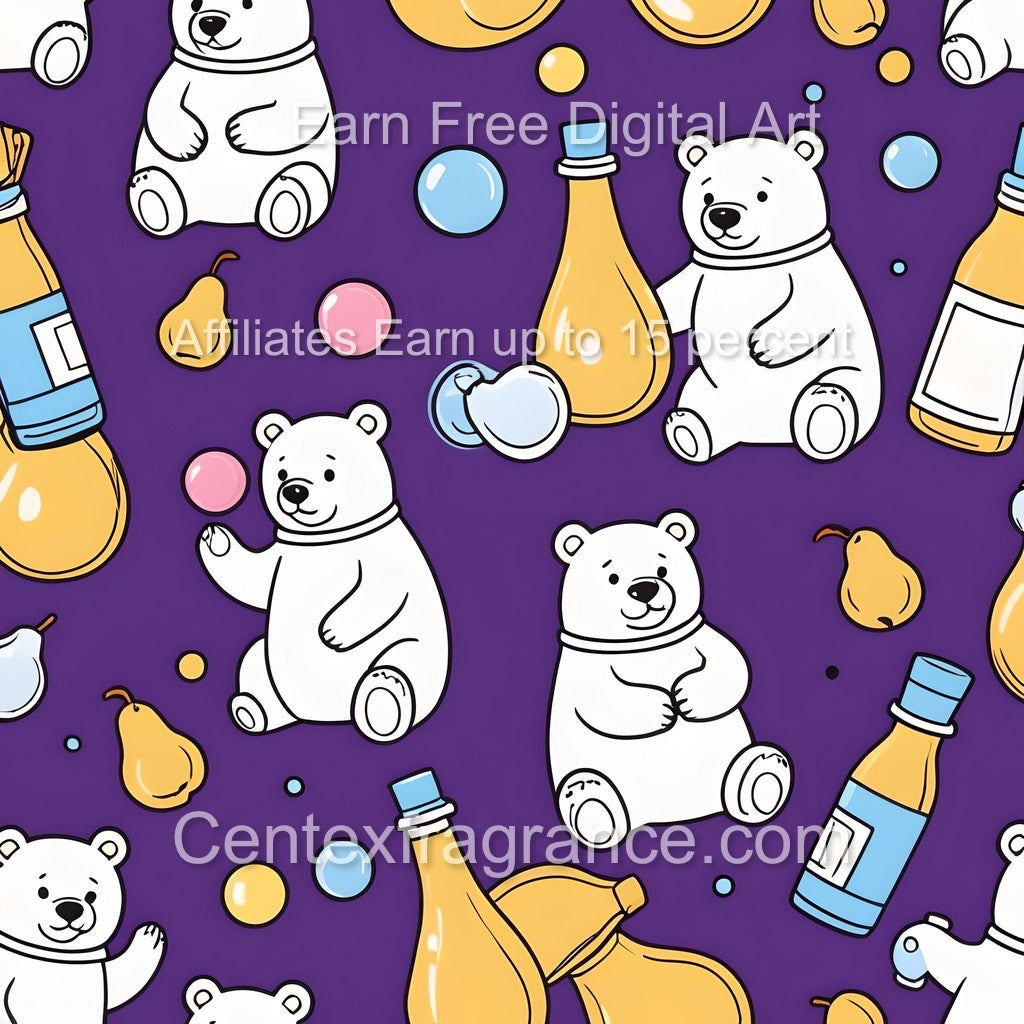 Sept Sample pack offer Children’s theme CF302 Bears Bubbles fragrance Cherry Pears