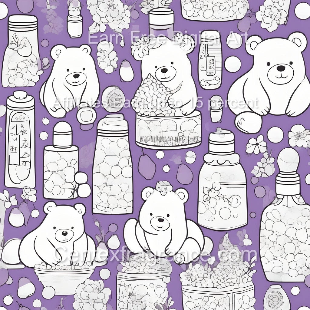 Sept Sample pack offer Children’s theme CF302 Bears Bubbles fragrance Cherry Pears