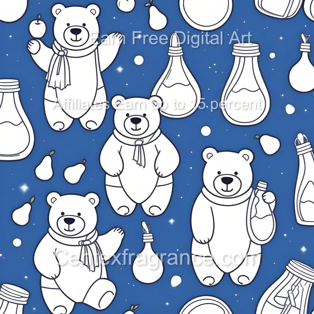 Sept Sample pack offer Children’s theme CF302 Bears Bubbles fragrance Cherry Pears