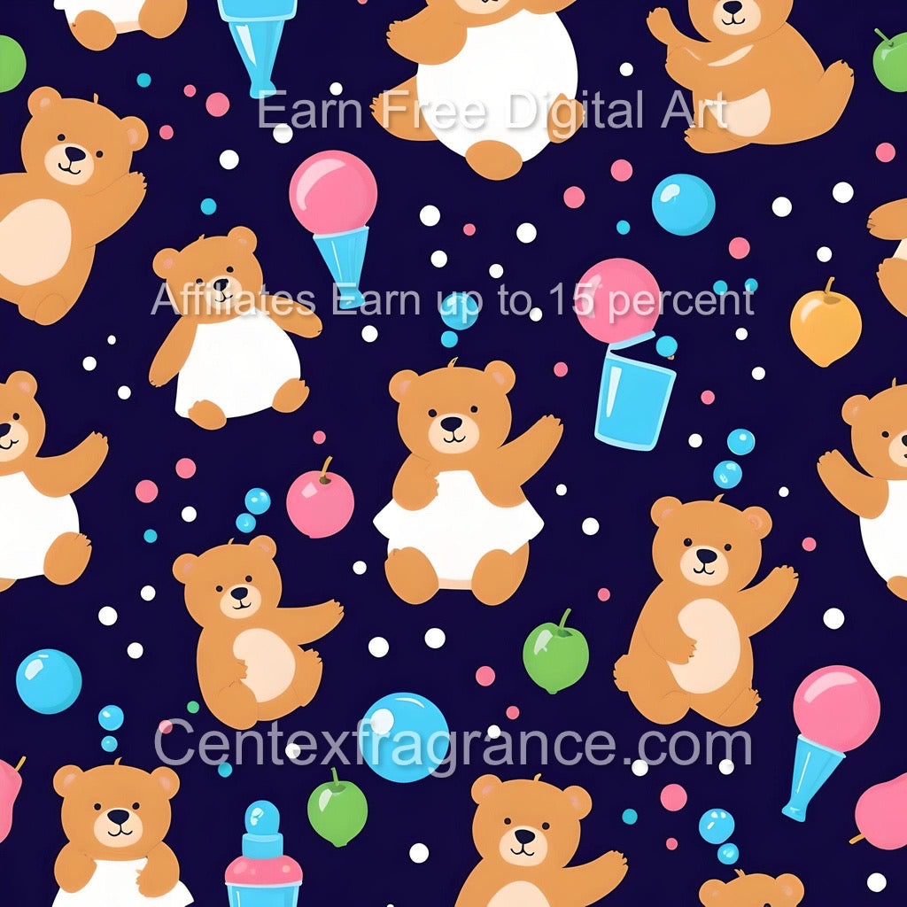 Sept Sample pack offer Children’s theme CF302 Bears Bubbles fragrance Cherry Pears