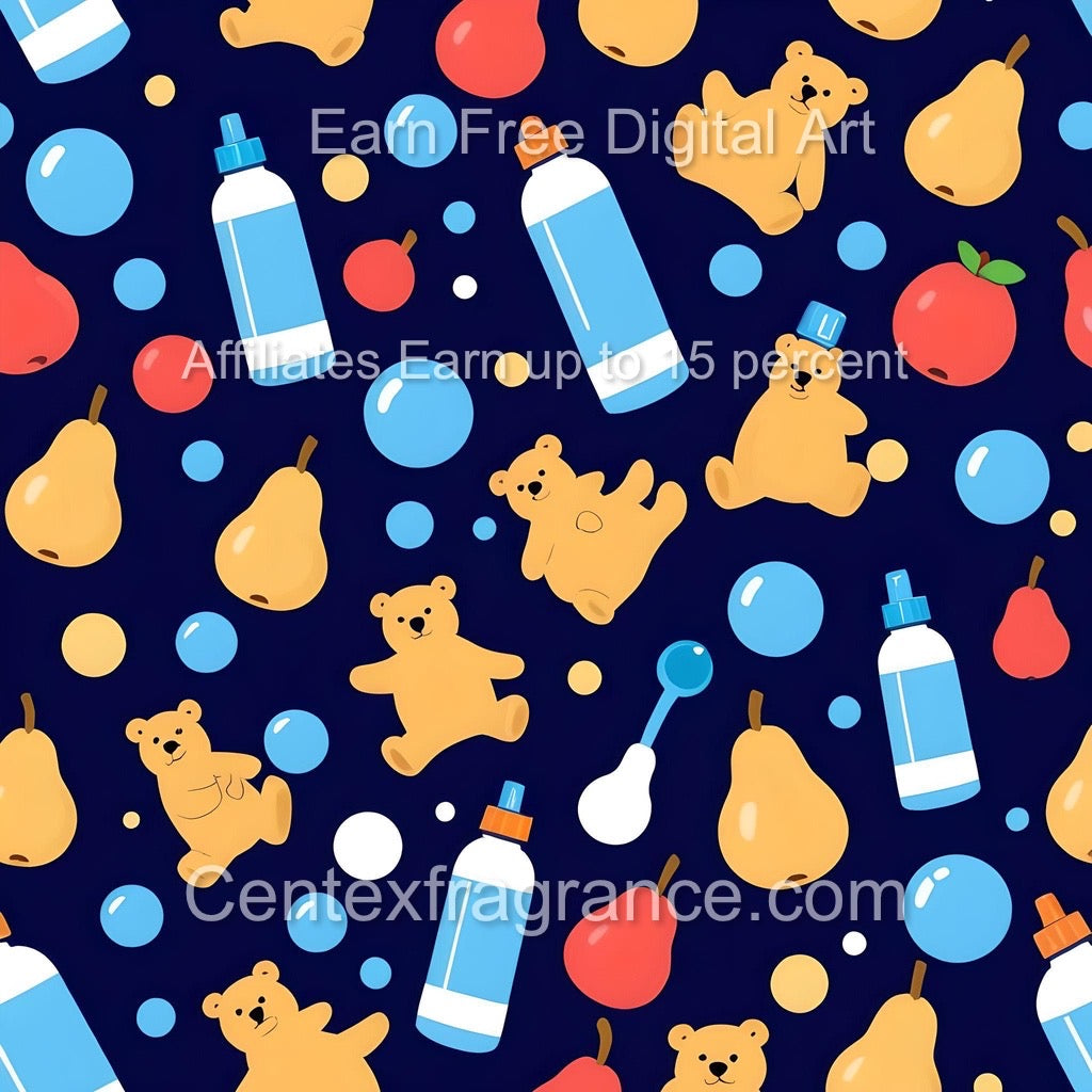 Sept Sample pack offer Children’s theme CF302 Bears Bubbles fragrance Cherry Pears