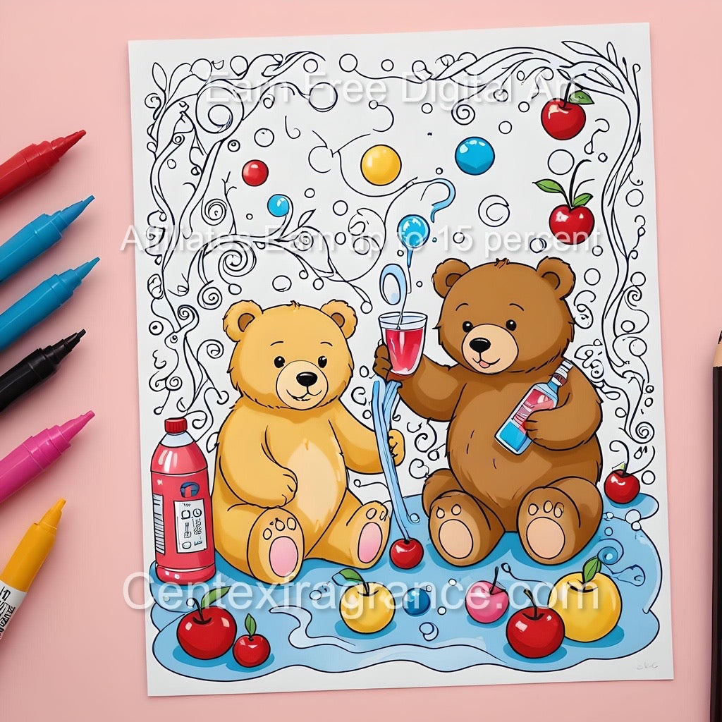 Sept Sample pack offer Children’s theme CF302 Bears Bubbles fragrance Cherry Pears