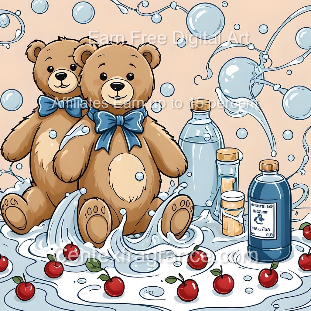Sept Sample pack offer Children’s theme CF302 Bears Bubbles fragrance Cherry Pears
