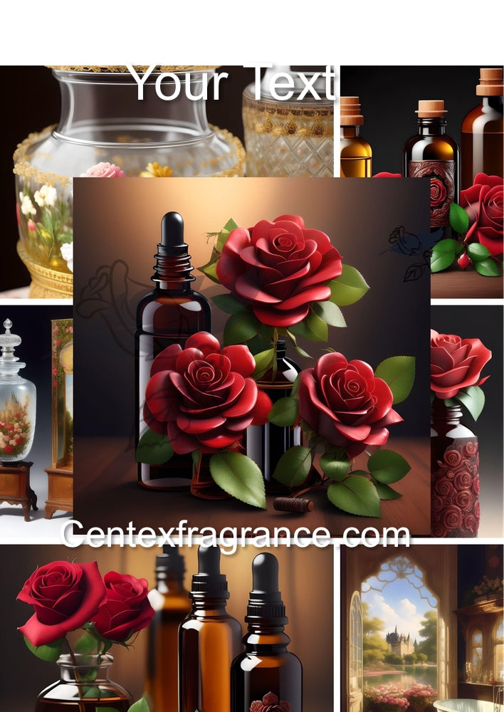 Sample pack Country Rose essential oil stock photography July cf31 Stock photo label art