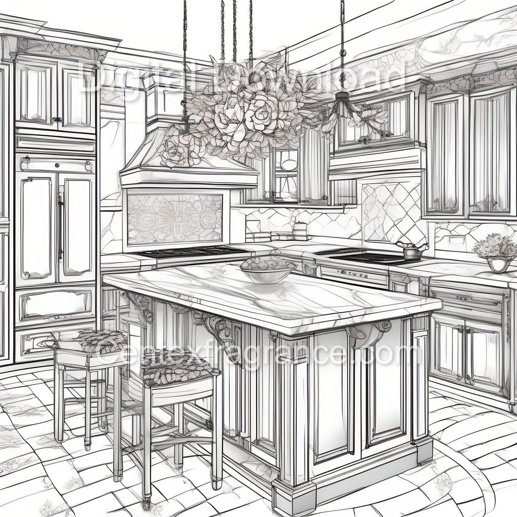 Aug sample packCF110 Blue white Kitchen decor 2 unique images