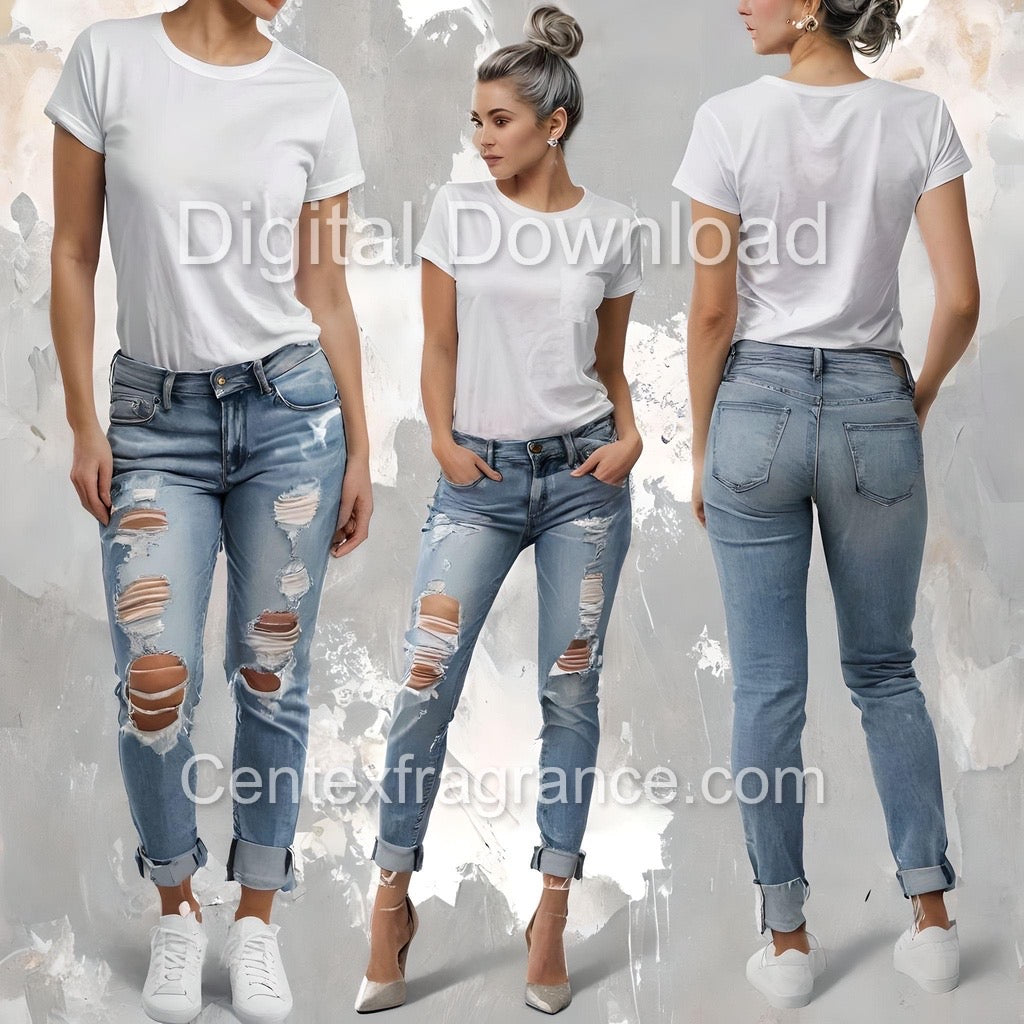AugSample pack item238 Digital Download images Tshirt Mock -ups African American and Hispanic models