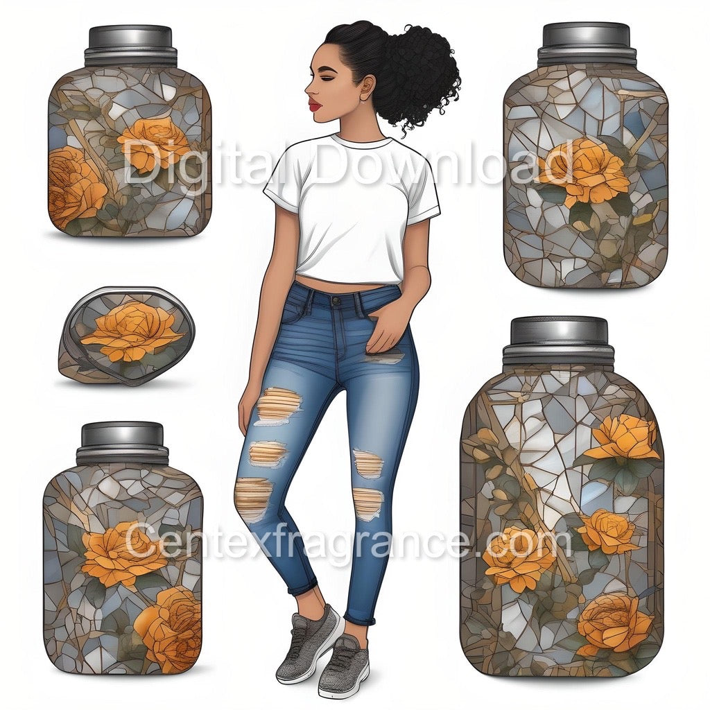 AugSample Pack Itemcf239 33 images tshirt denim fragrance themed prints Digital Download