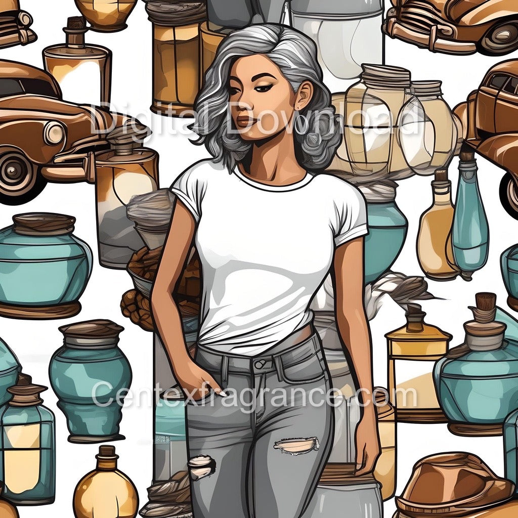 AugSample Pack Itemcf239 33 images tshirt denim fragrance themed prints Digital Download