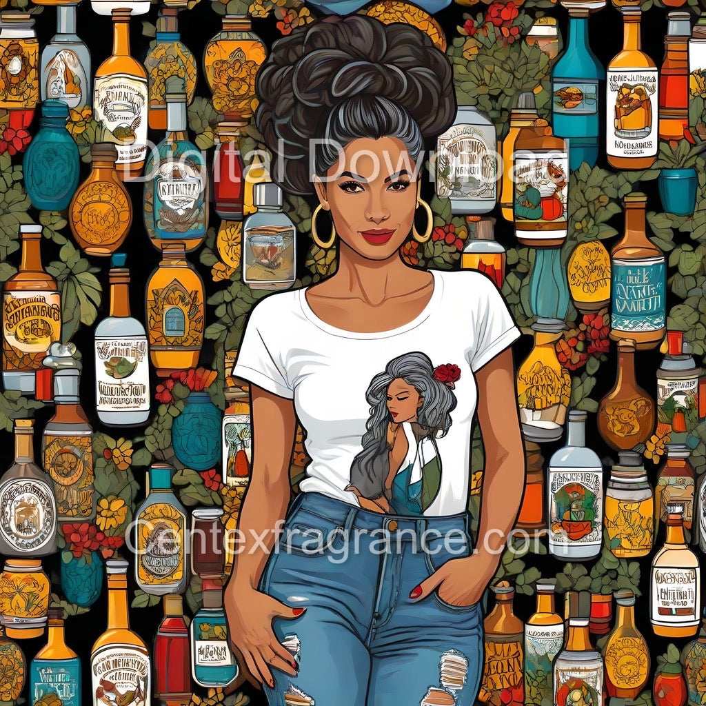 AugSample Pack Itemcf239 33 images tshirt denim fragrance themed prints Digital Download