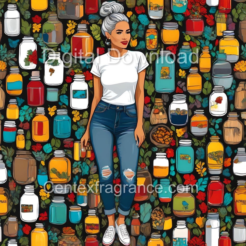 AugSample Pack Itemcf239 33 images tshirt denim fragrance themed prints Digital Download
