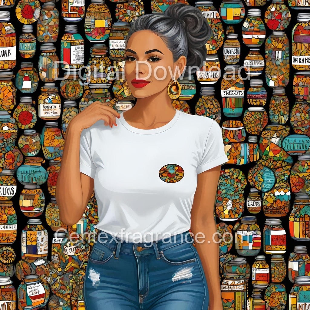 AugSample Pack Itemcf239 33 images tshirt denim fragrance themed prints Digital Download