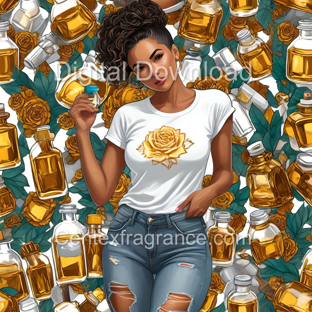 AugSample Pack Itemcf239 33 images tshirt denim fragrance themed prints Digital Download