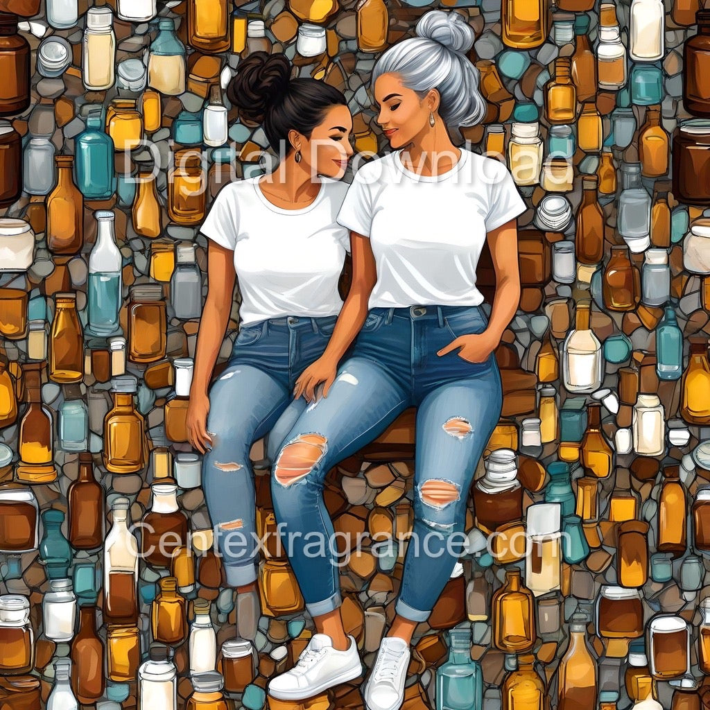 AugSample Pack Itemcf239 33 images tshirt denim fragrance themed prints Digital Download