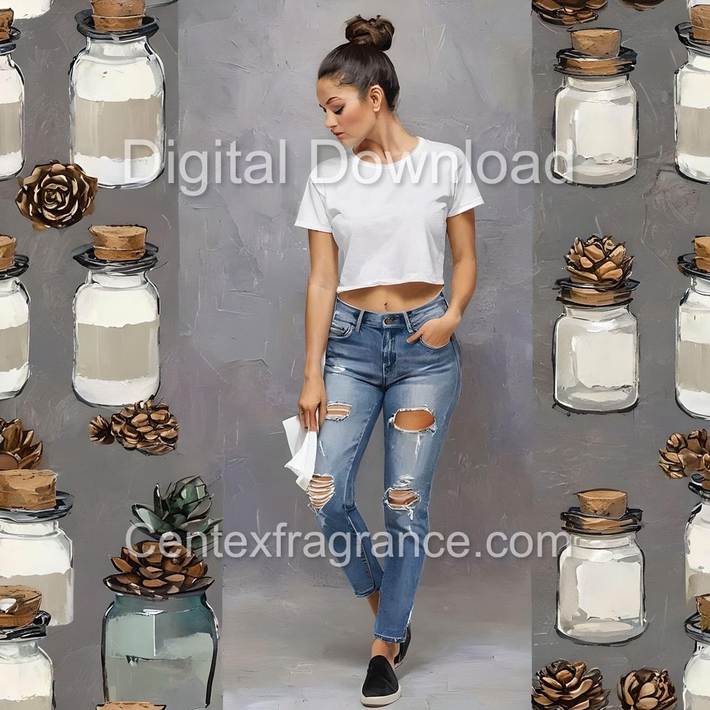 AugSample Pack Itemcf239 33 images tshirt denim fragrance themed prints Digital Download