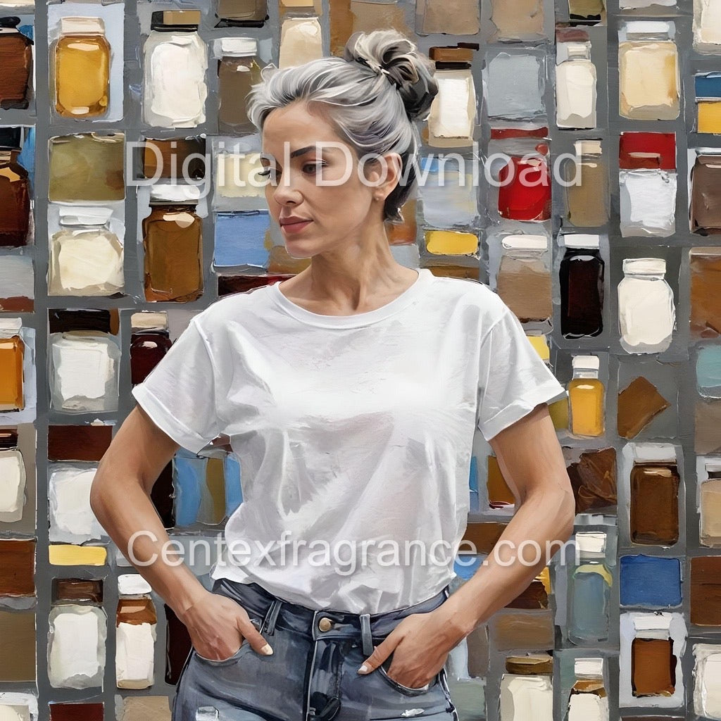 AugSample Pack Itemcf239 33 images tshirt denim fragrance themed prints Digital Download