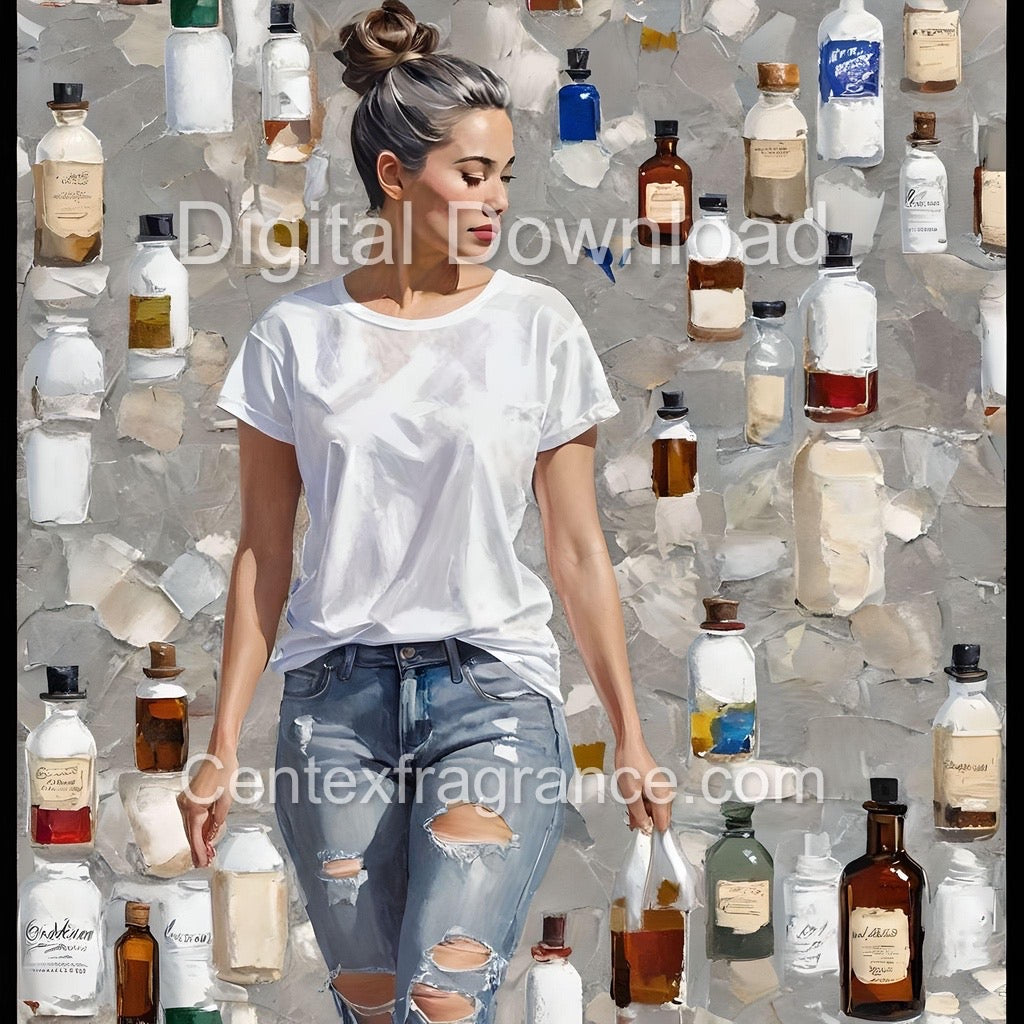 AugSample Pack Itemcf239 33 images tshirt denim fragrance themed prints Digital Download
