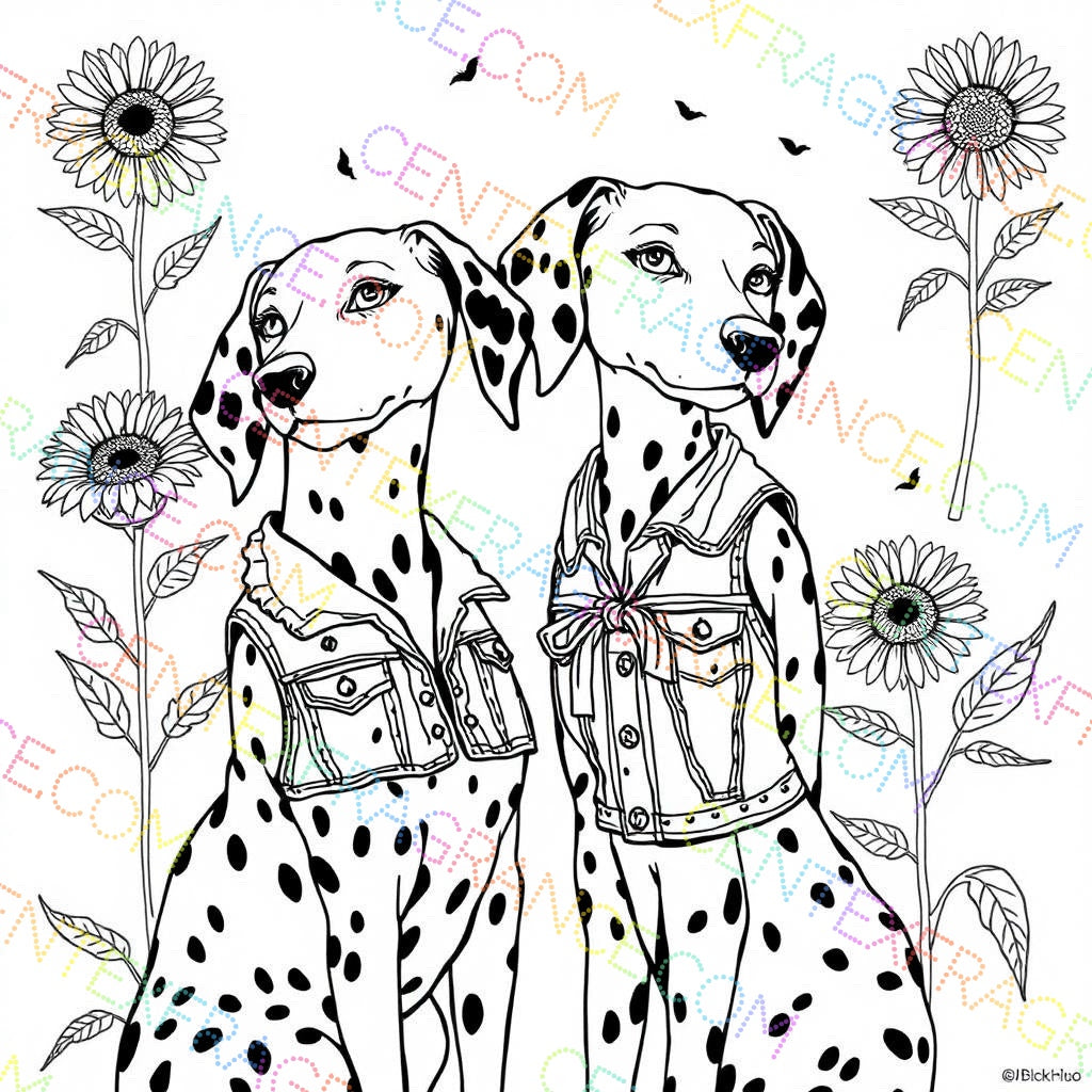 CFCS 0107112 Color Sheet images Dalmatians Color Sheets Fragrance Labels Stationary