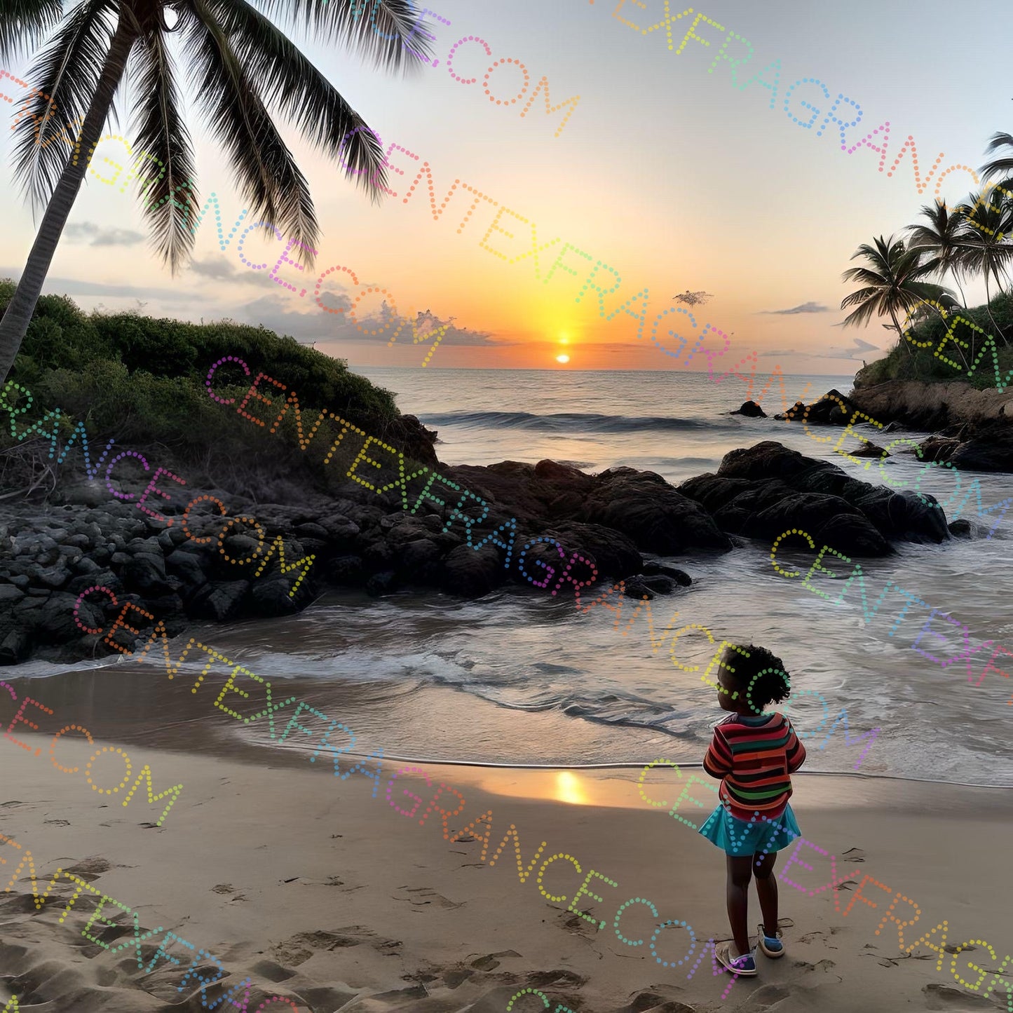 CFCS 01056112 Golden hour clip art Child Seaside