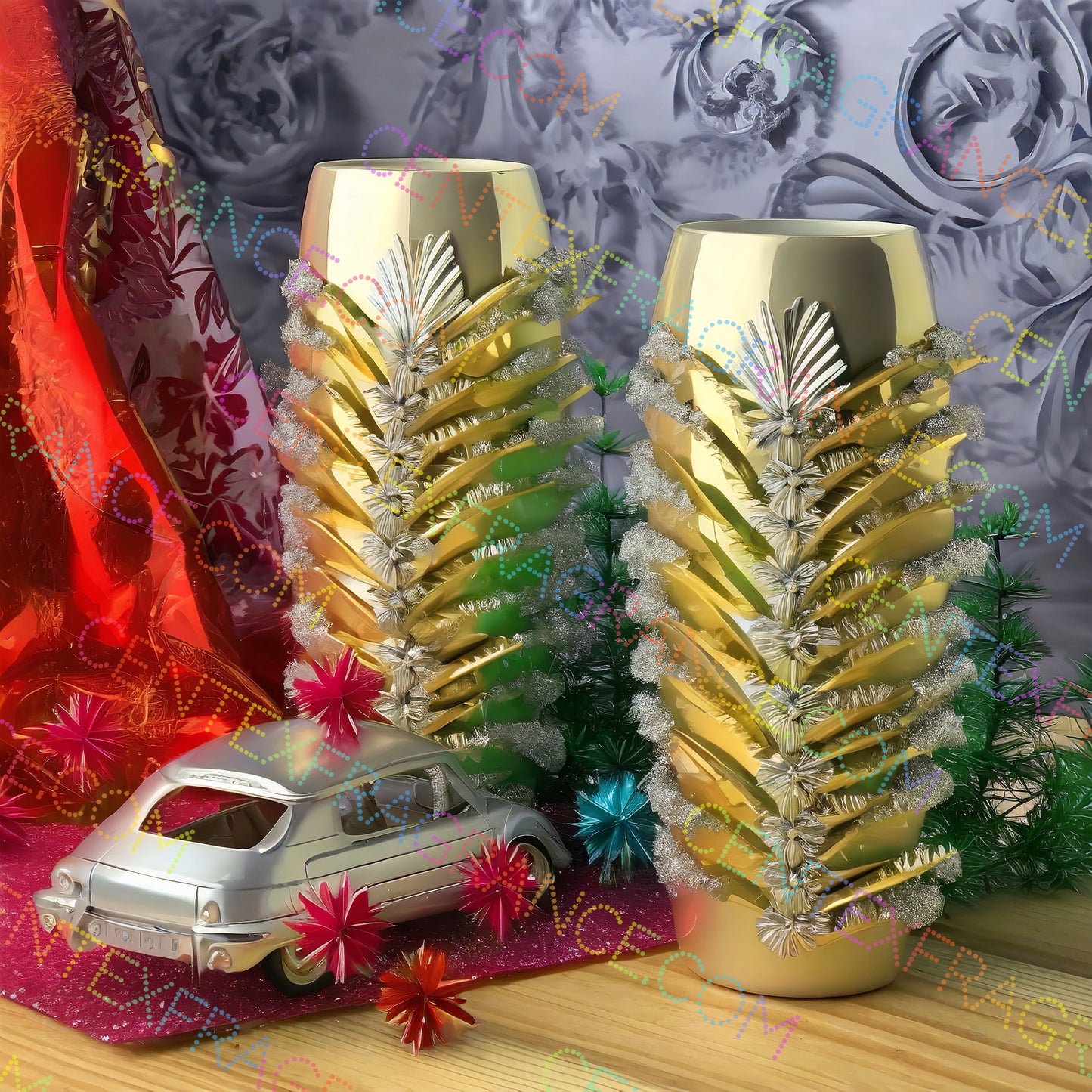CFCS 01047112. Classic Cars and Tumblers Red Hot Clip Art