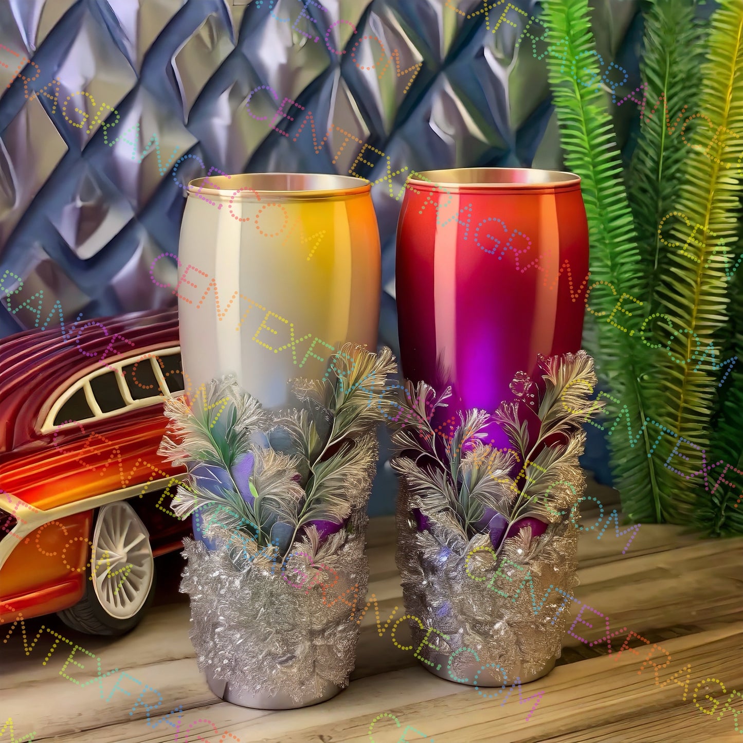 CFCS 01047112. Classic Cars and Tumblers Red Hot Clip Art