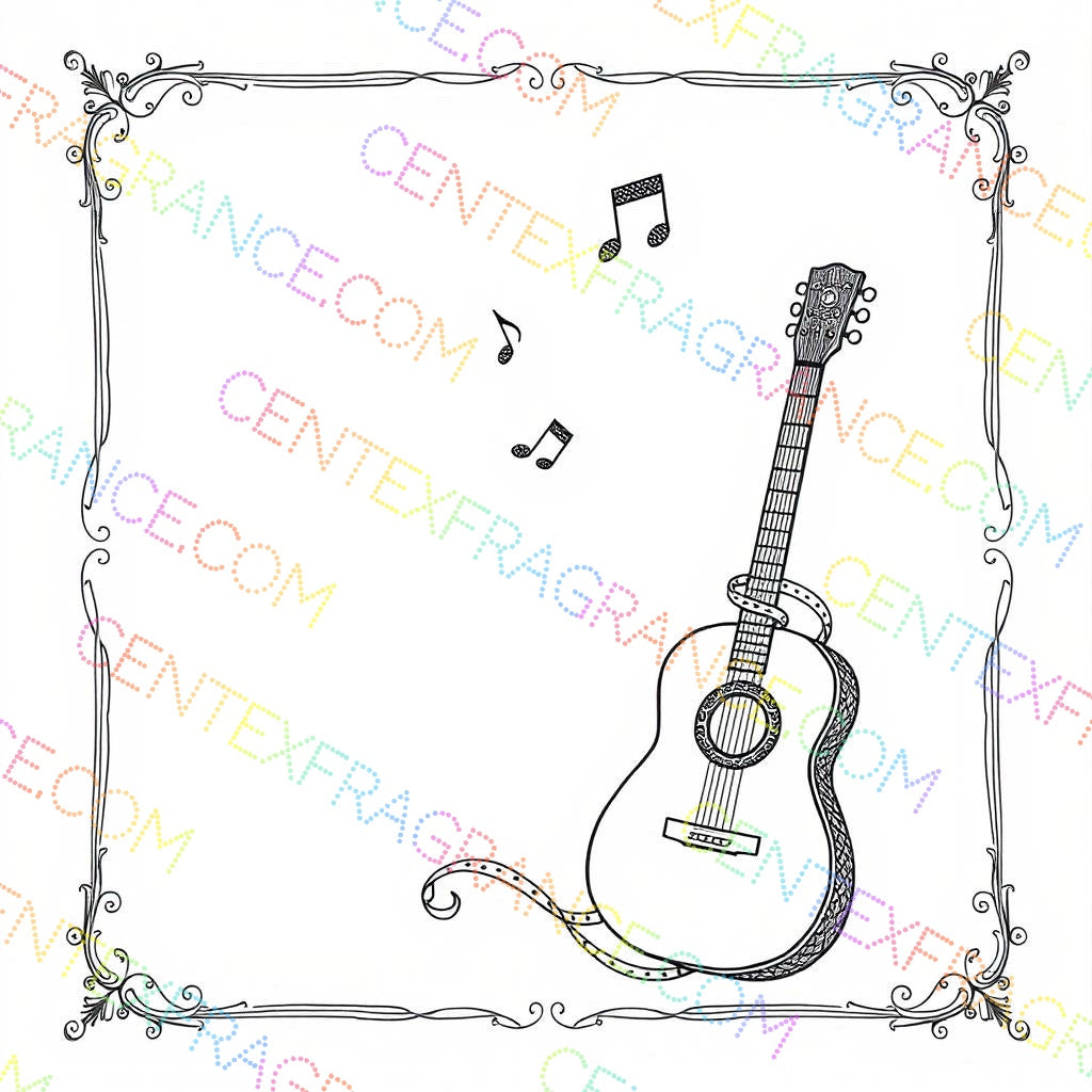 CFCS 0109112 Coloring Sheets, Stationary Music guitar Stationary. images