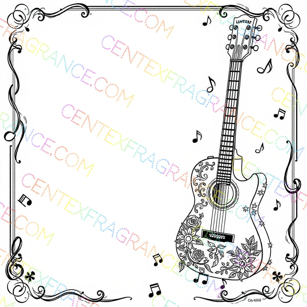 CFCS 0109112 Coloring Sheets, Stationary Music guitar Stationary. images