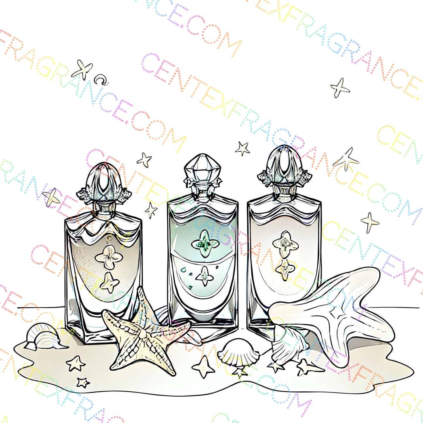 CFCS 01045112 Fragrance Clipart Sand and Shell Sketch Version