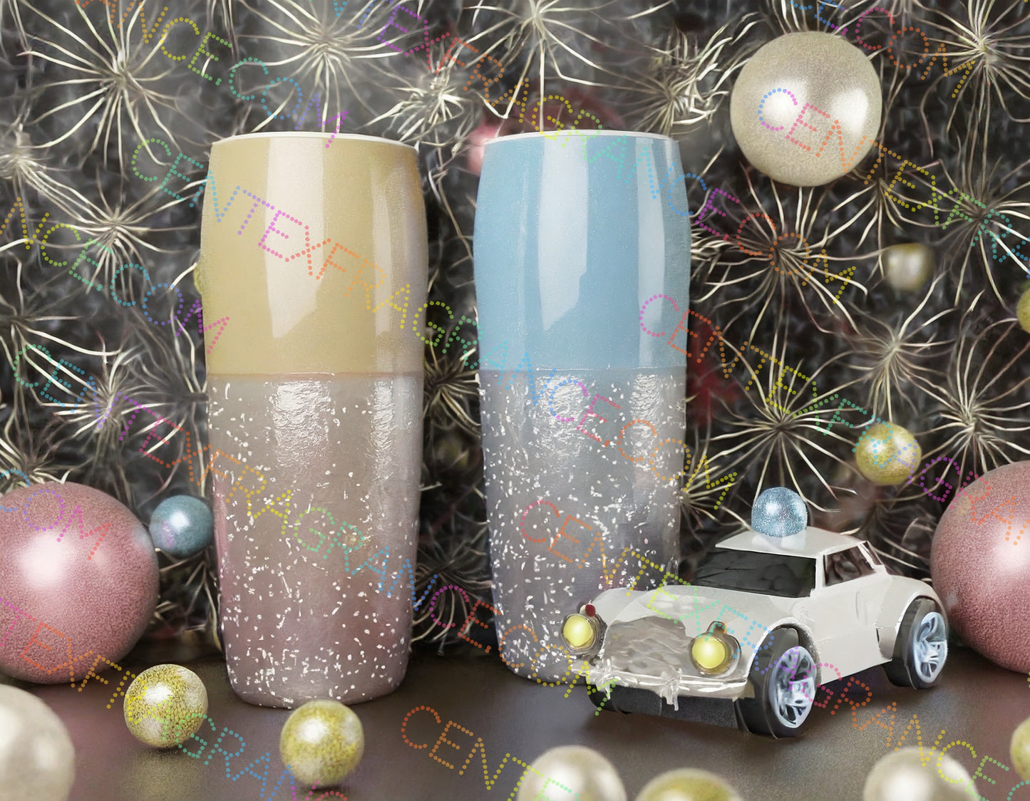 CFCS 01060112 Clip Art Stock Photos Tumblers and Cars shades of pink and Blue