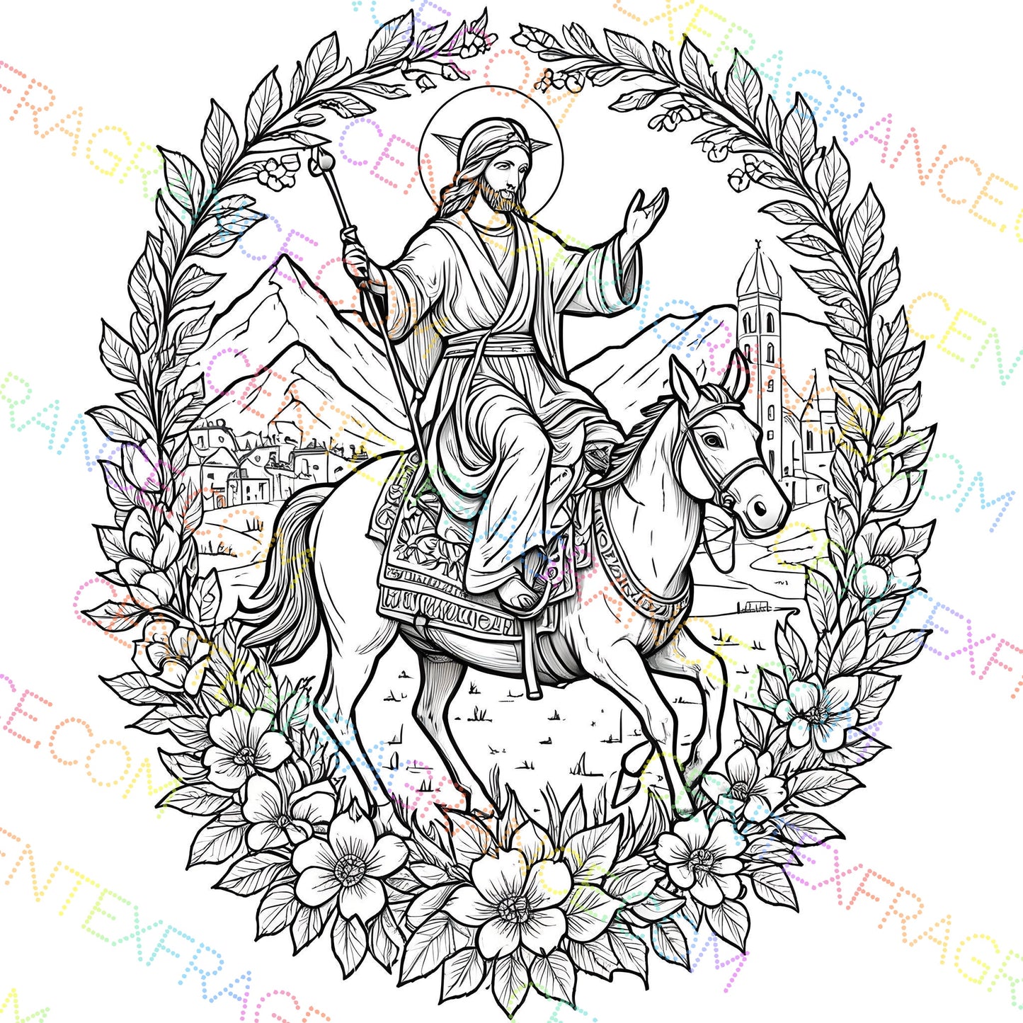 CFCS 01018112 Coloring Sheets , Clip Art Christian Theme a Christ Easter