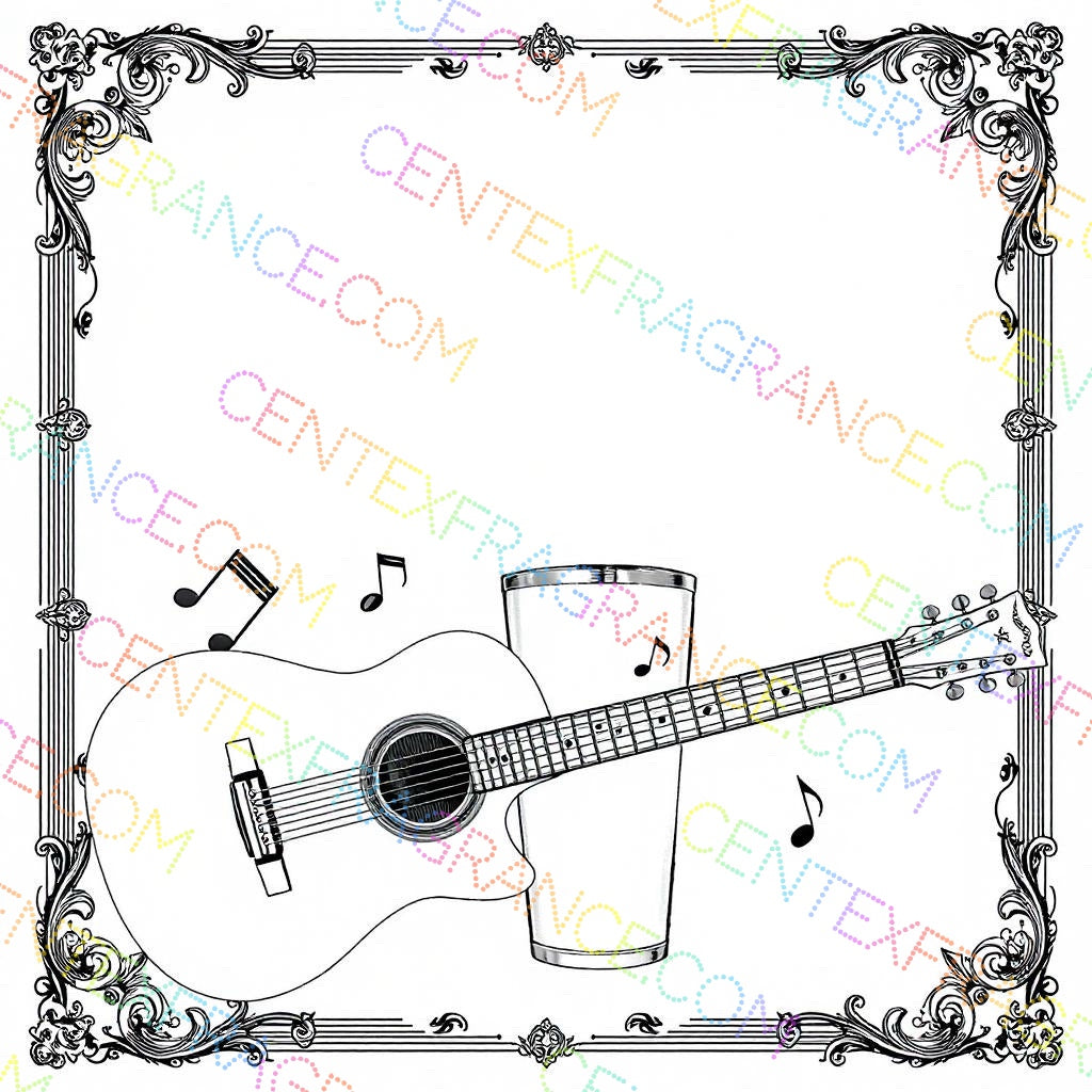 CFCS 0109112 Coloring Sheets, Stationary Music guitar Stationary. images