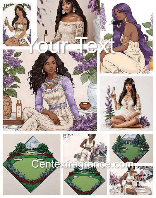 Sample pack cf27  lilac product stock photography Ethnic models