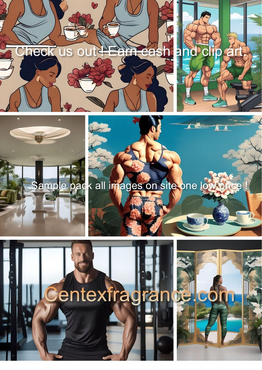 Sample pack offer   Gym Travel Fitness Bodybuilding July cf67Includes individual images shown on collage Digital download Fragrance travel beauty