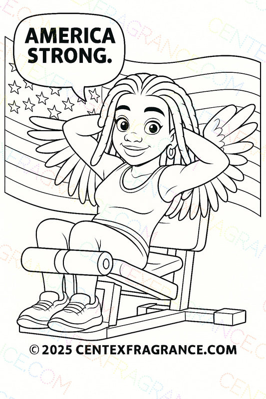 CCCP.  America Strong Angel Childs Coloring pages