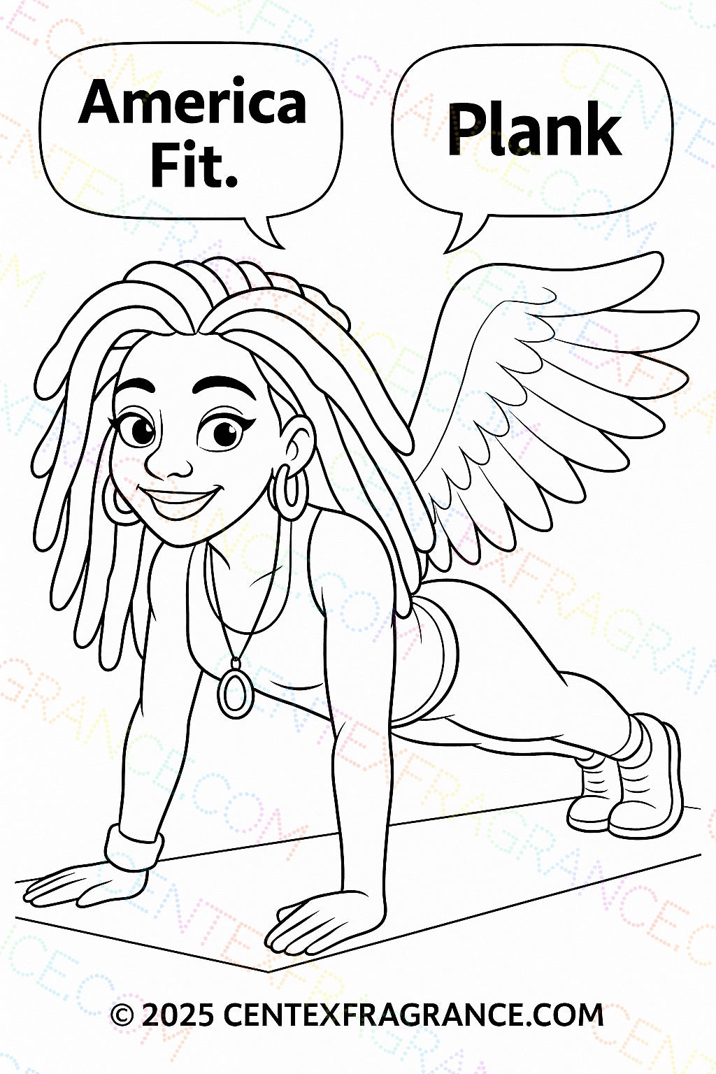 CCCP.  America Strong Angel Childs Coloring pages