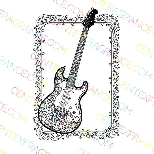 CFCS 0109112 Coloring  Sheets,  Stationary Music guitar Stationary. images
