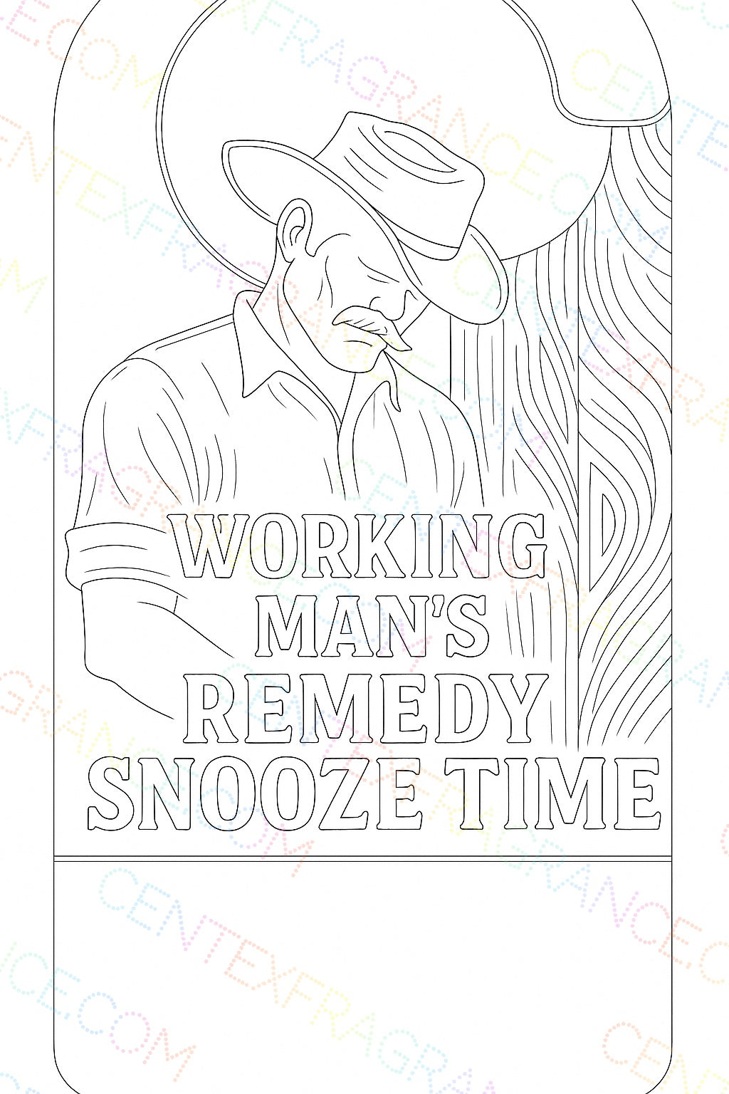 CCDH  3 Digital   Art Door Hangers Working man