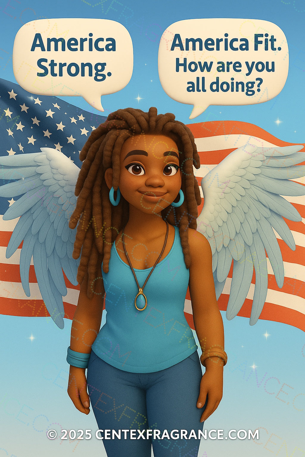 CCCP.  America Strong Angel Childs Coloring pages