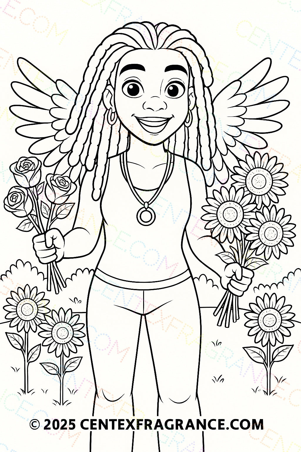 CCCP.  America Strong Angel Childs Coloring pages