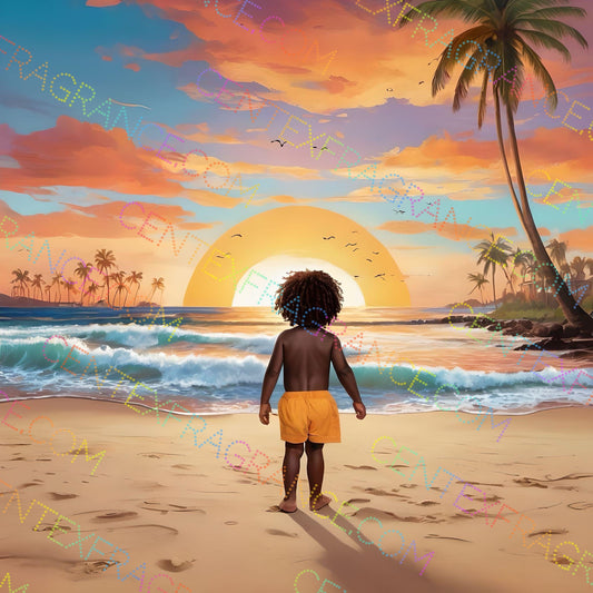 CFCS 01056112 Golden hour clip art Child Seaside