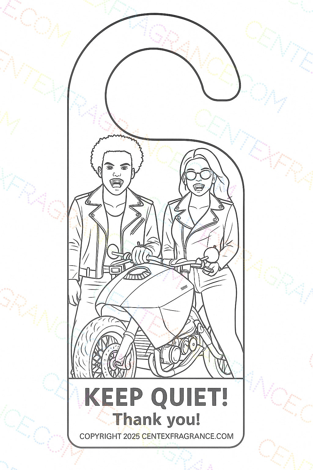 CCDH Coloring   Seasonal Door Hangers Humor Vampire Werewolf themed